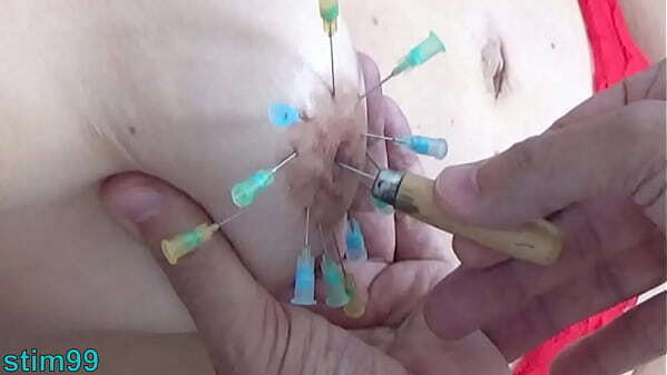Extreme BDSM Tied Girl pierced, Injection Saline Pussy