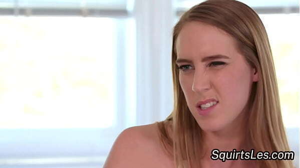 Blonde sexy horny teens finger fuck deep fuck with pink dildo Cadence Lux,