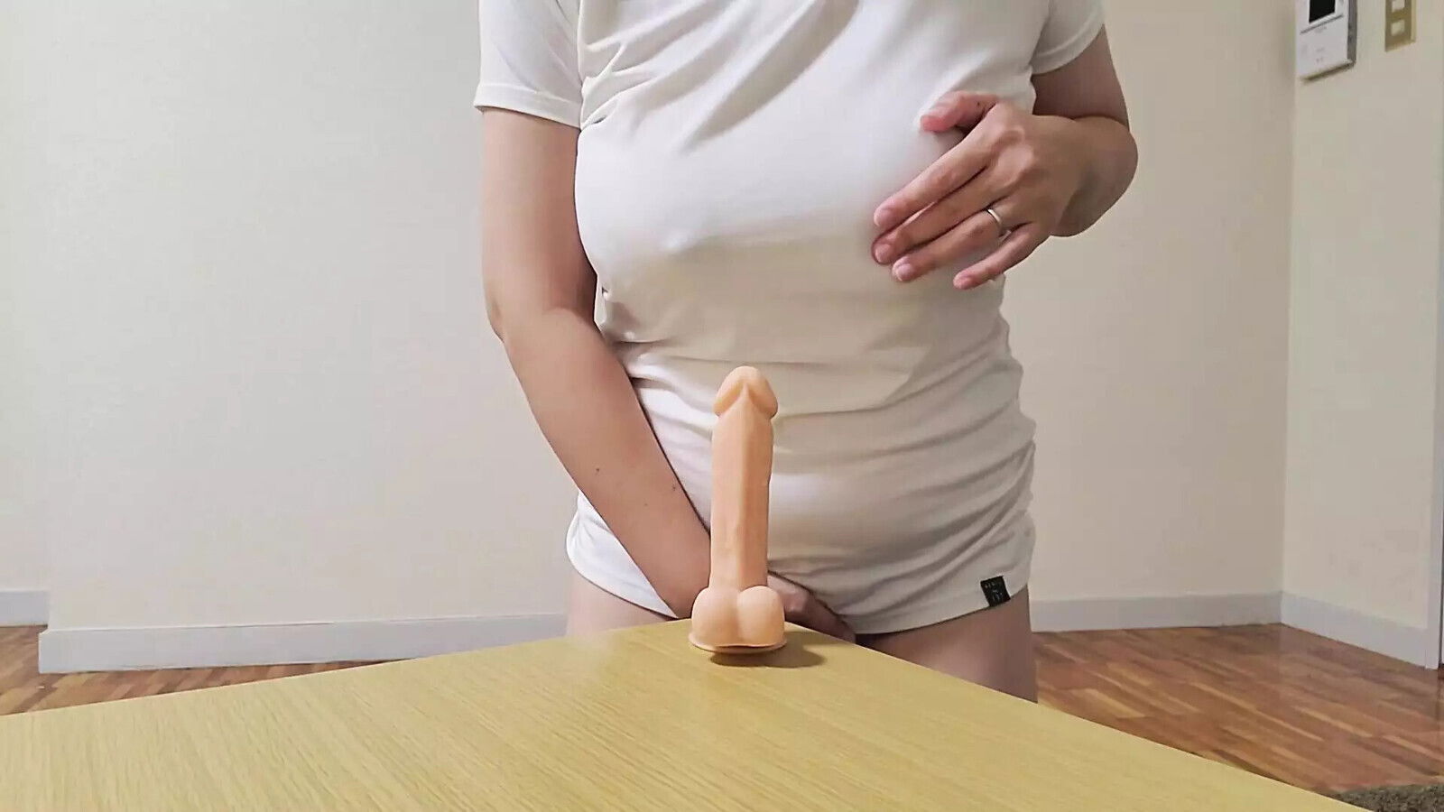married woman gets excited fantasizing about masturbating with dildo