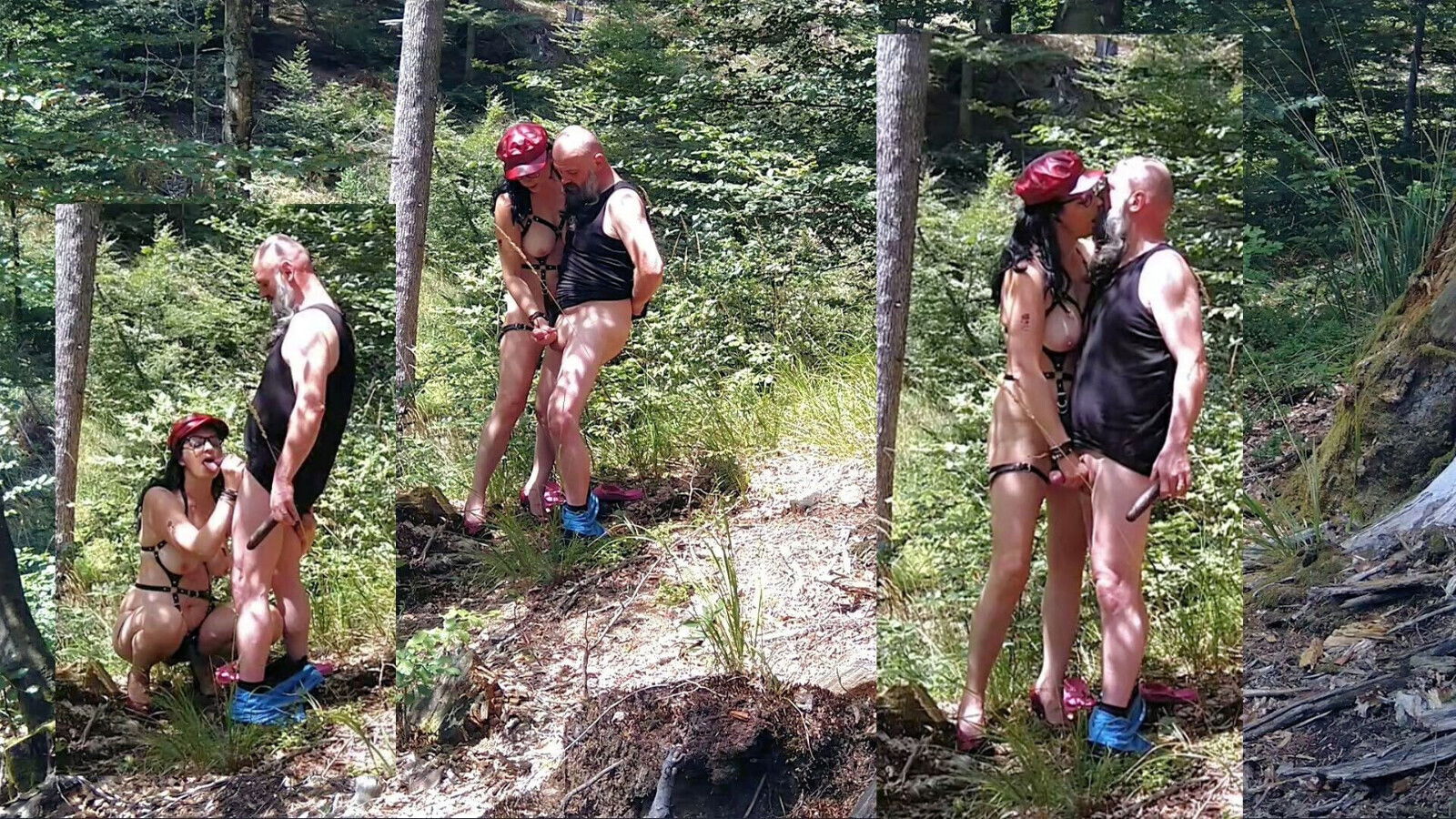 Milf woman with jerking dick woods