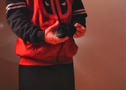 DEADPOOL Rubbing panties dick until cum, while takes shower after cinema