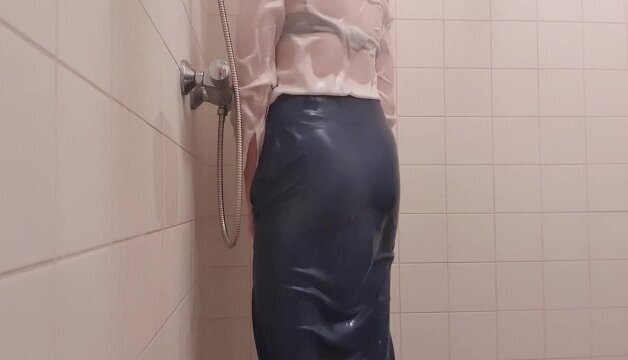 Showering teasing myself