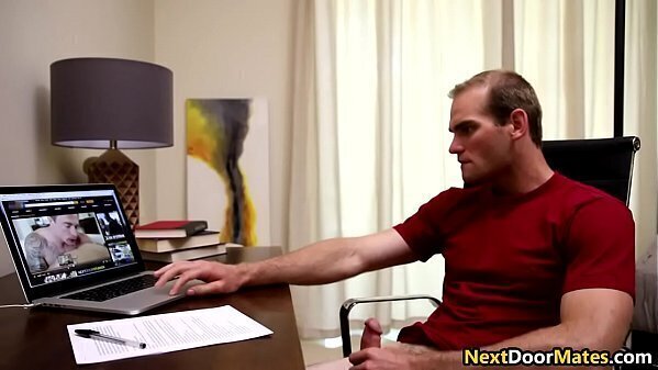 Stepbrother caught masturbating porn