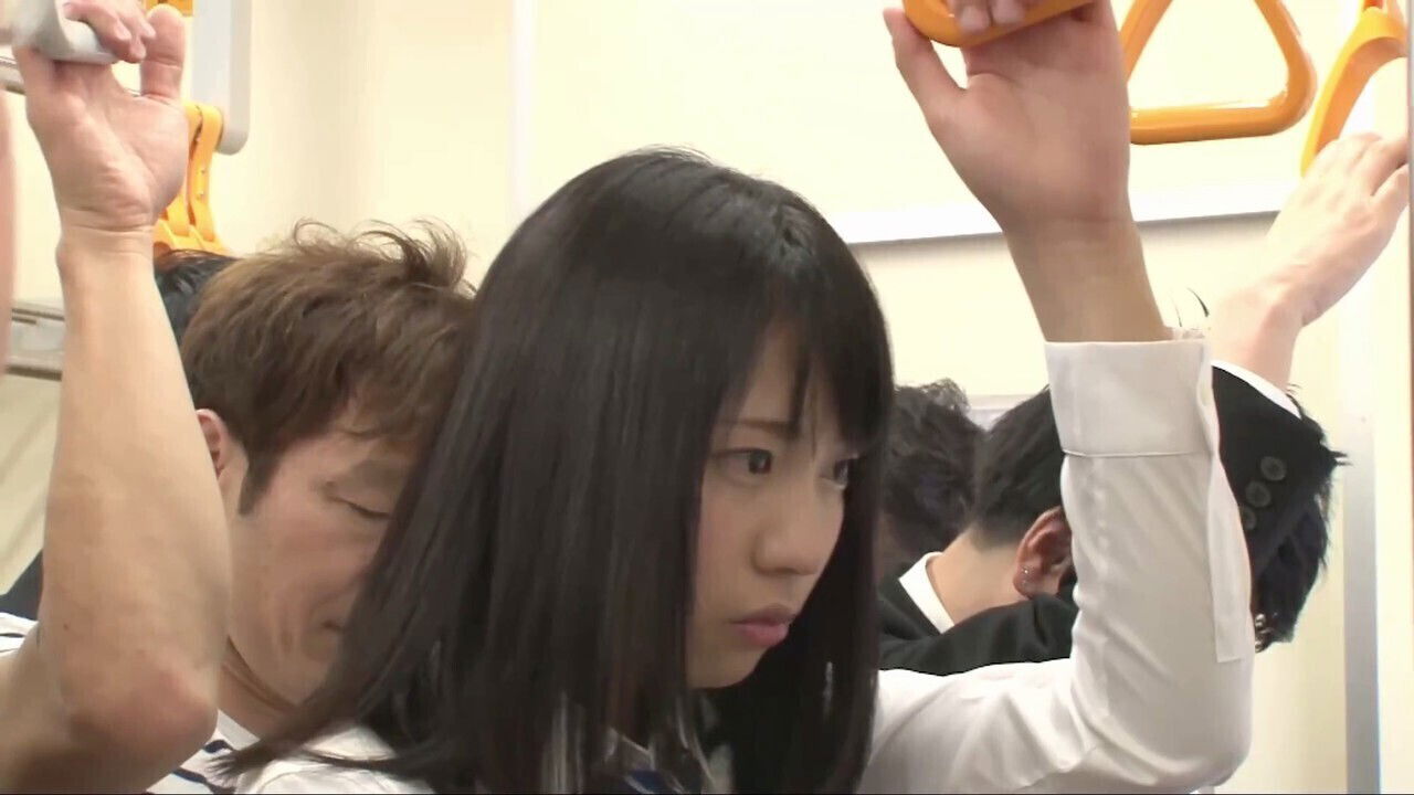 Gorgeous student Mari Takasugi fucks passenger train