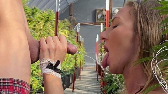 Drinking piss smoking weed garden outdoor public Farmers Wife