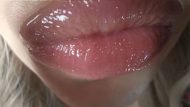 asmr lens kissing eating from below