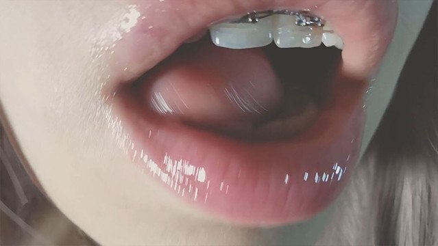 asmr literally licking lens