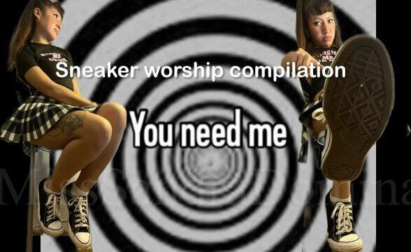 MISS SANDRA DOMINA sneakers fetish compilation teasers sneaker worship bdsm femdom human carpet