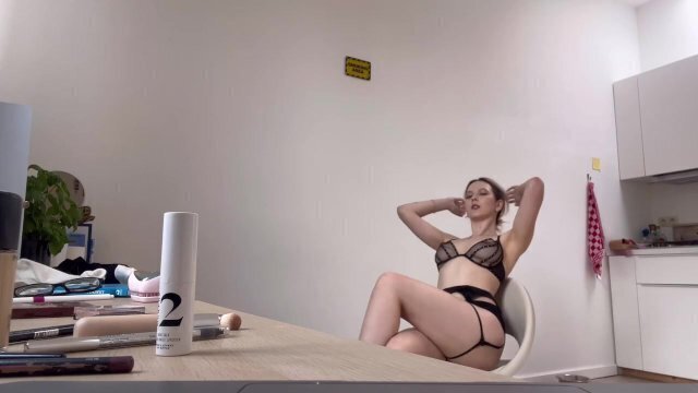 Sexy Haul Transparent Lingerie Striptease Petite Blonde Girl