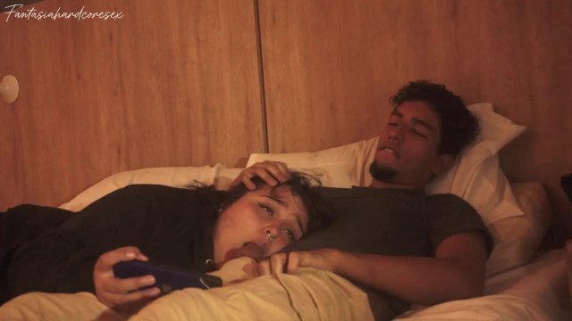 stepbrother comes into room starts watching movie with gets excited