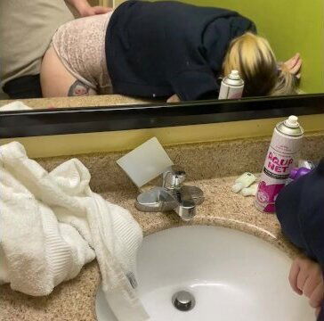 Hotel bathrooms taking married pussy right “pound town”