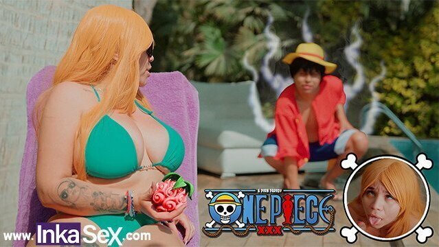 Cosplay Nami SUPER TETONA follada Luffy dentro tripulación busca PIECE.