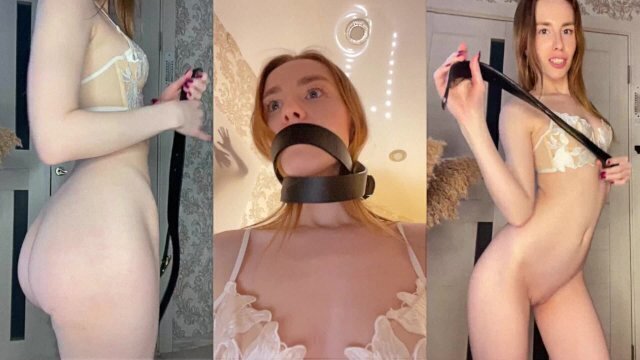 BDSM girl masturbates tender pussy Princess Victoria