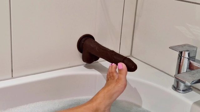 Wife shows fantasy foot Bath watch.