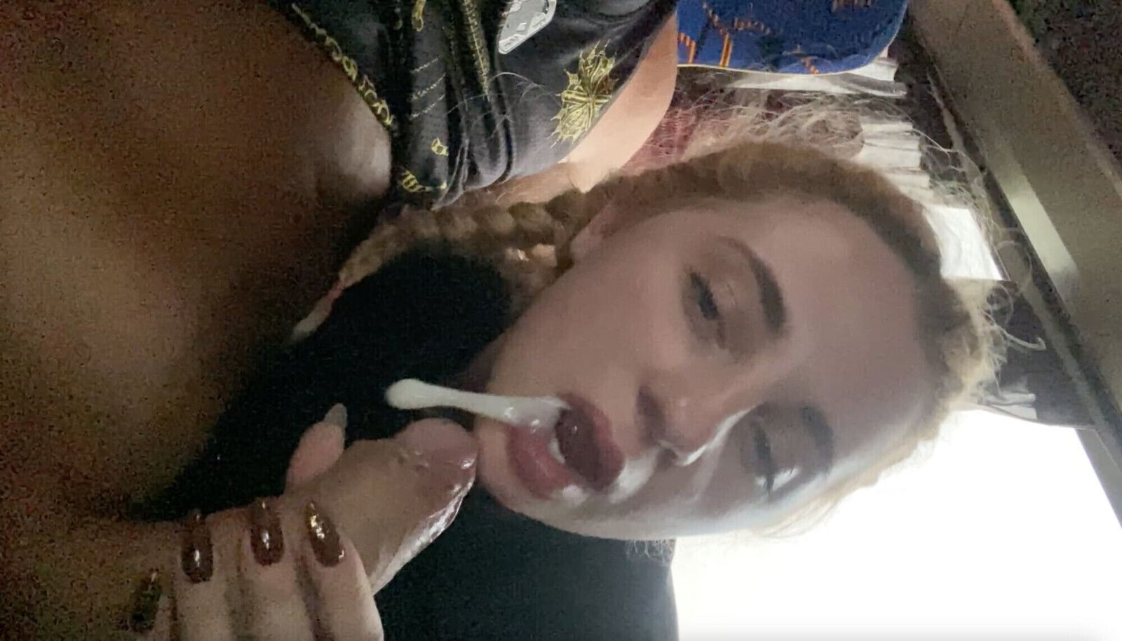 WTF! CAUGHT without ticket ticket inspector made SUCK dick CAME MOUTH!