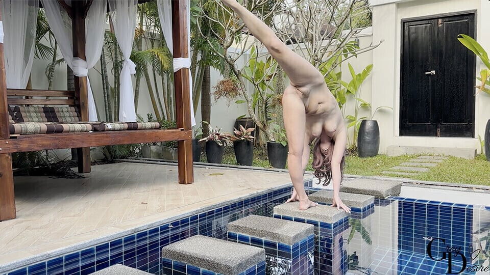 nude yoga: opening flow grey desire