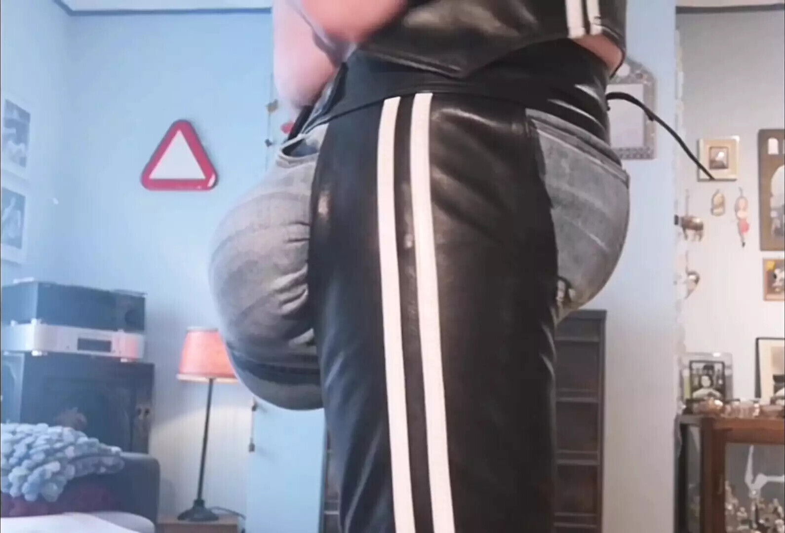 Jeans Bulge with Leather Chaps