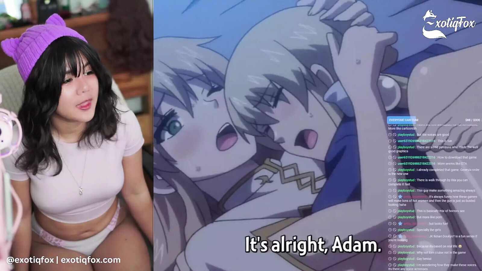 LONGEST FUCKING HENTAI HISTORY ExotiqFox Solo Gooner Girl Masturbation Hentai Livestream Reaction