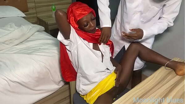 Ebony petite student came fuck office studies