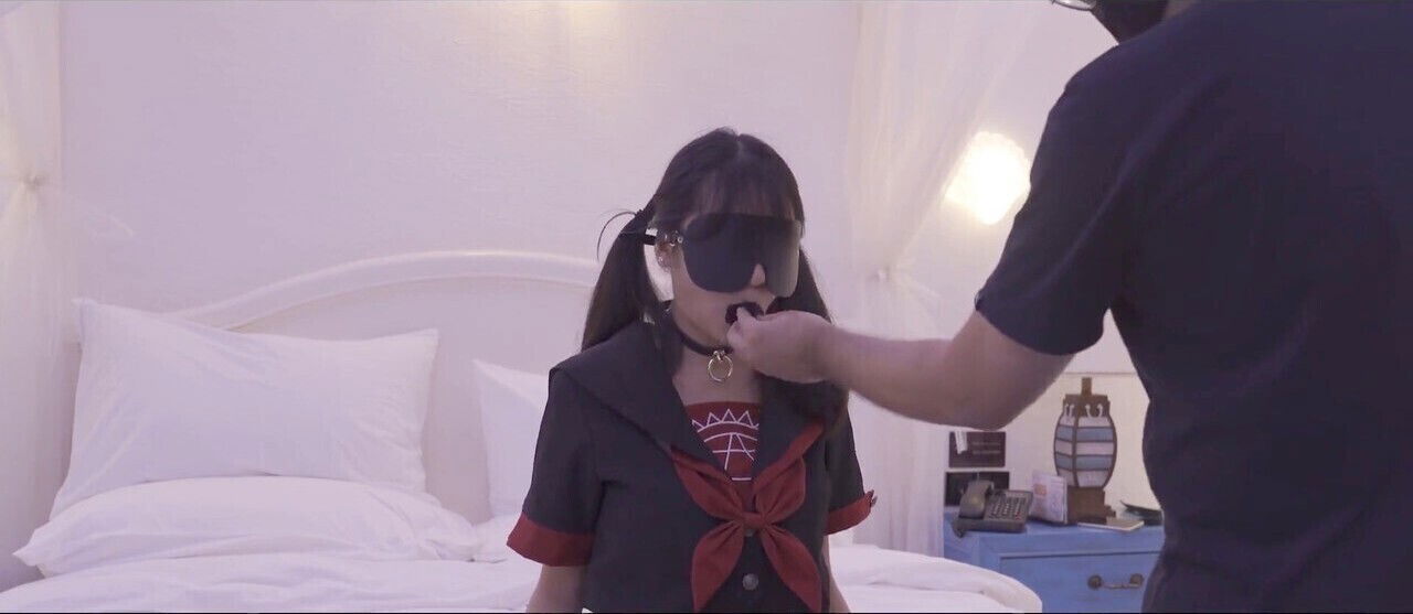 Teen micro-skirt heels gets dominated whipped