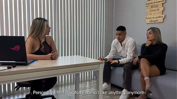 fuck therapist with husband'_s cuckold until leaves mouth full cum, real amateur threesome! Naty Delgado, Betancur Shairapisicosex