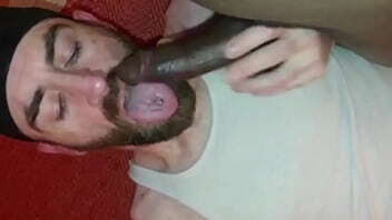 Bearded white boy gets fucked hard by two bareback big black dicks (805life)