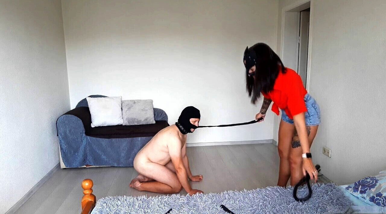 Session #99: Bondage discipline femdom session with riding, whipping, masked play