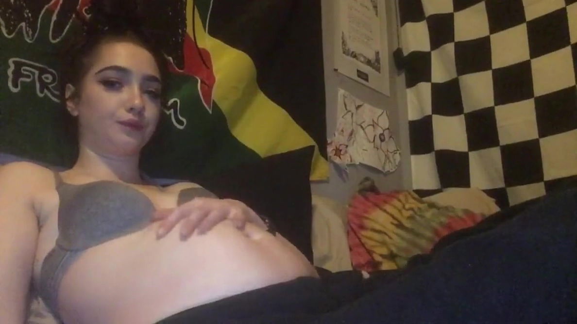 Chubby Girl Gets Bloated With