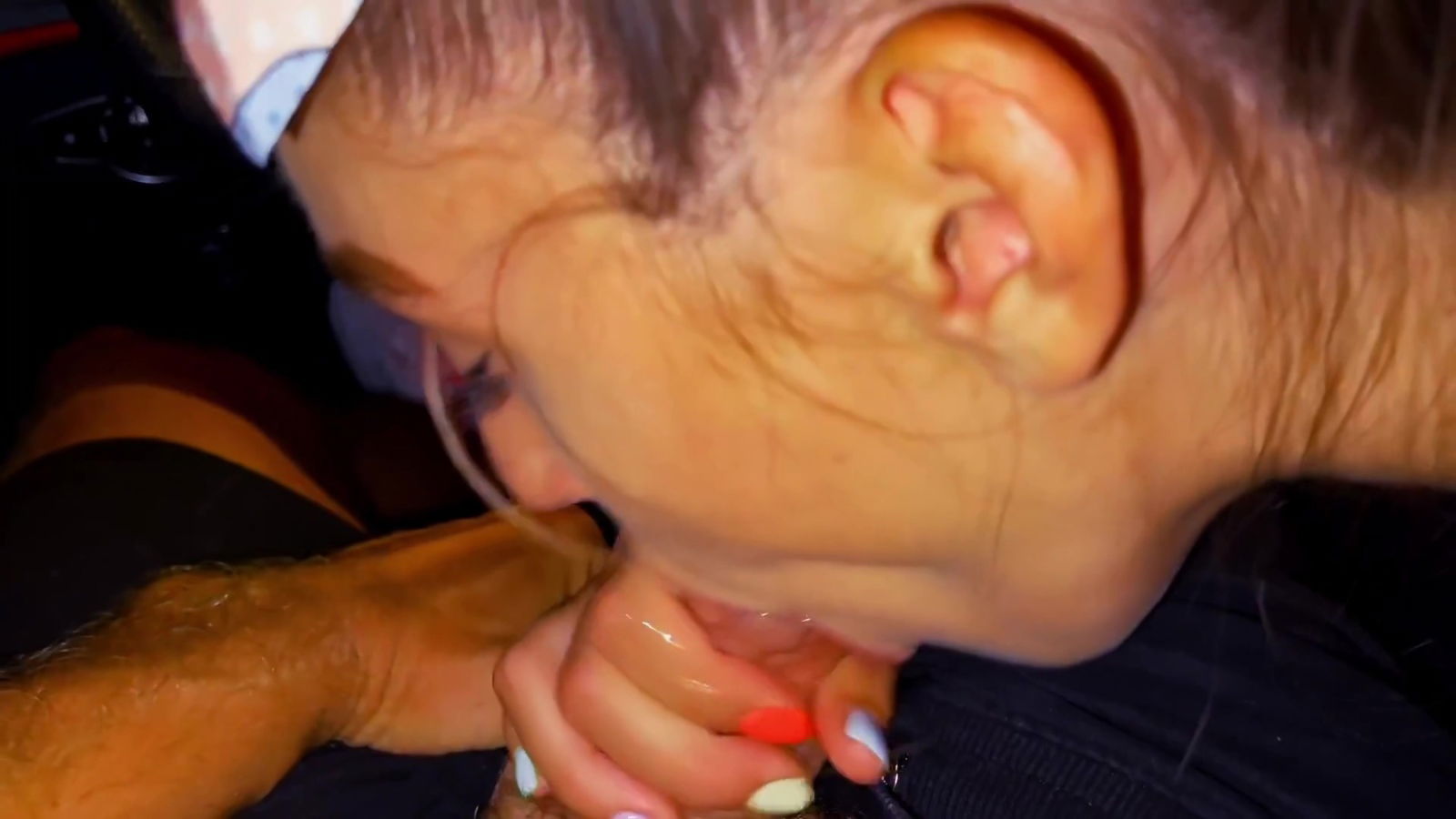 Grey Risky Blowjob Quickie Crowded Parking With