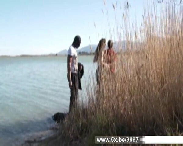 Mathilda fucked outdoor in a threesome