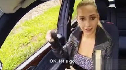 Busty stranded teen Jessie Sinclair fucked roadside