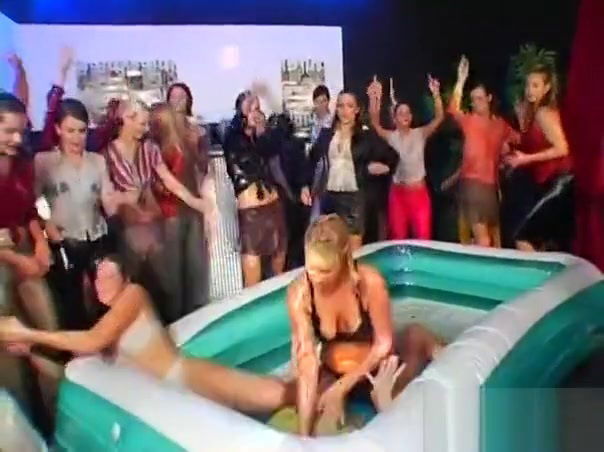 Clothed females moist look lezzie action