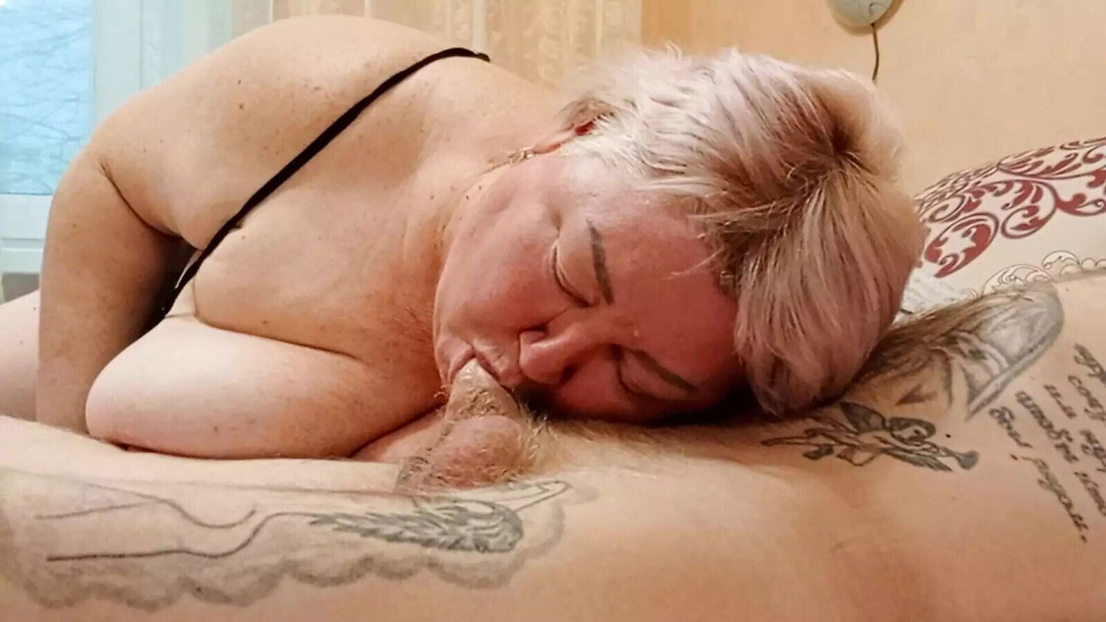 Stepmom masterfully sucks dick gets down throat