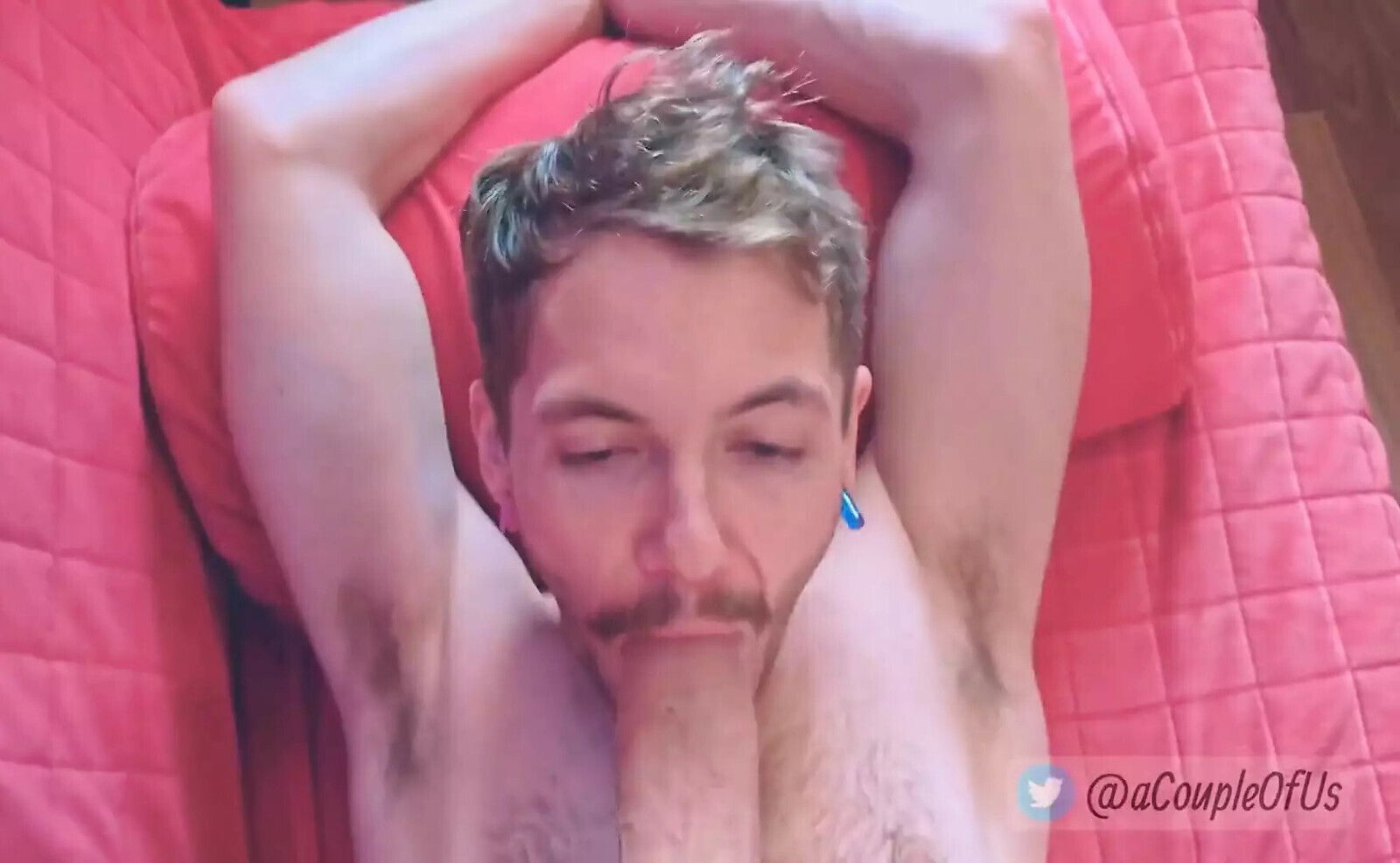 Pinned Down with Him! Blindfolded Face Fucking Facial Uncut Monster