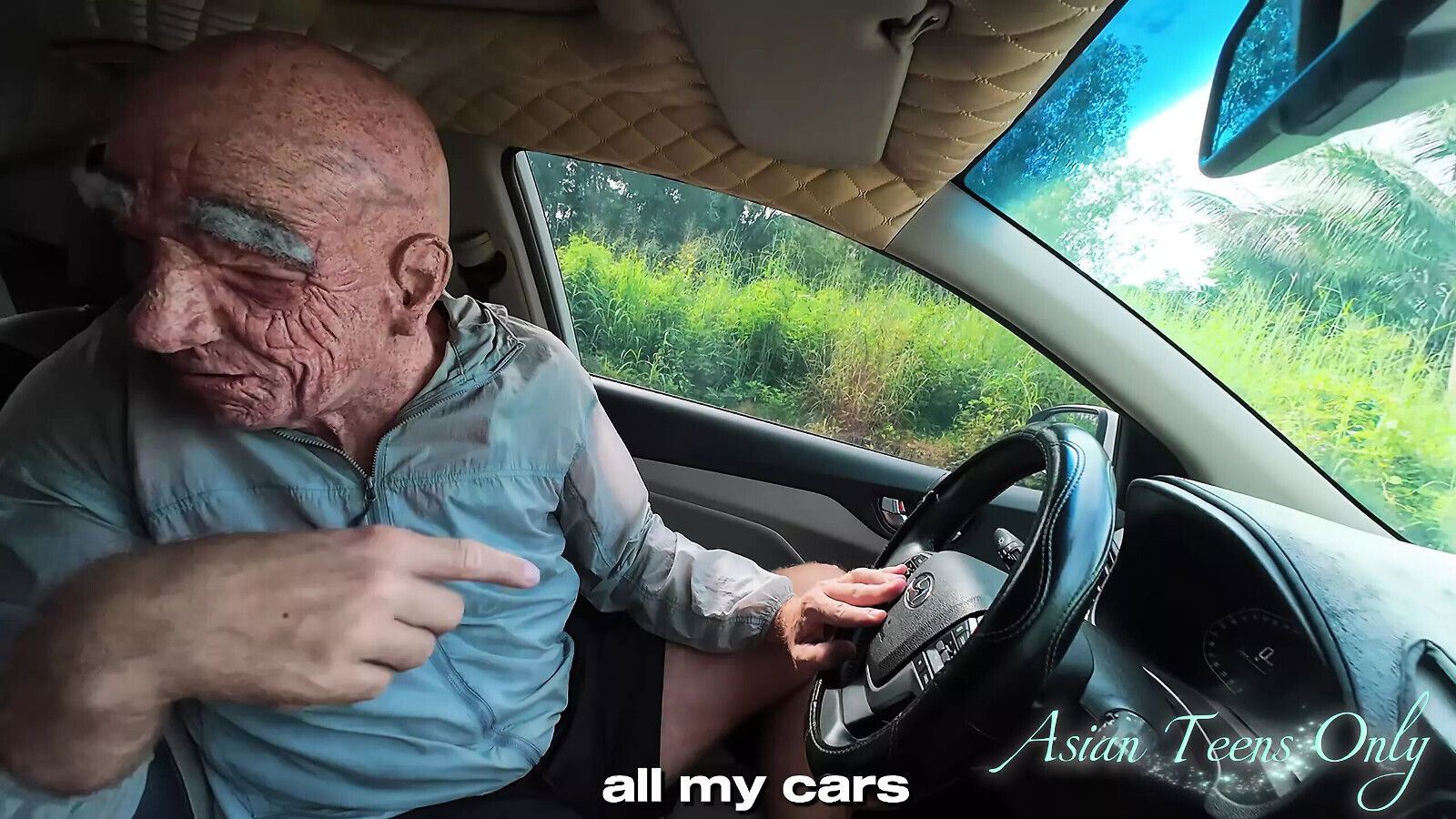 Mega Rich Grandpa Showing Supercar, Cash Factory Dick Tiny Asian Teen