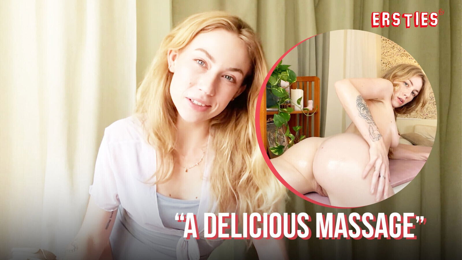 Ersties Sexy American Stella Grinds Soft Pussy Into Table