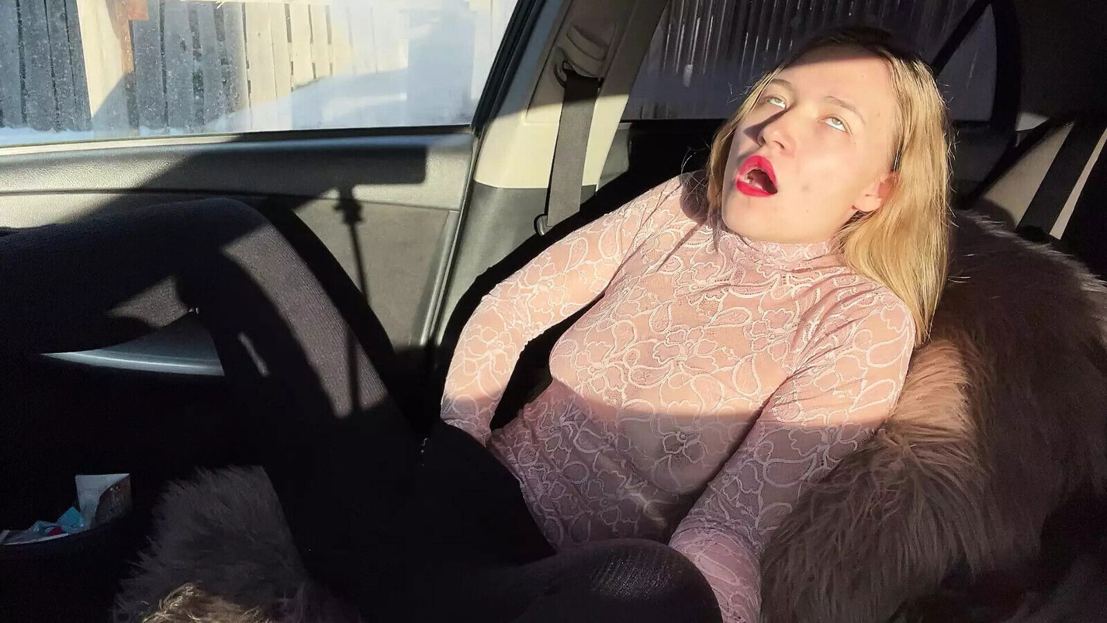 couldn't wait husband decided have orgasm car!