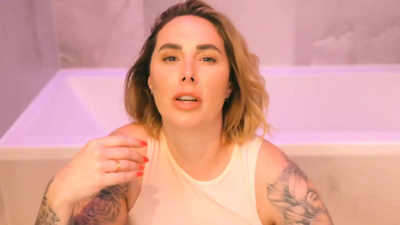 Happy with Husband Gives Cheating Blowjob Toilet