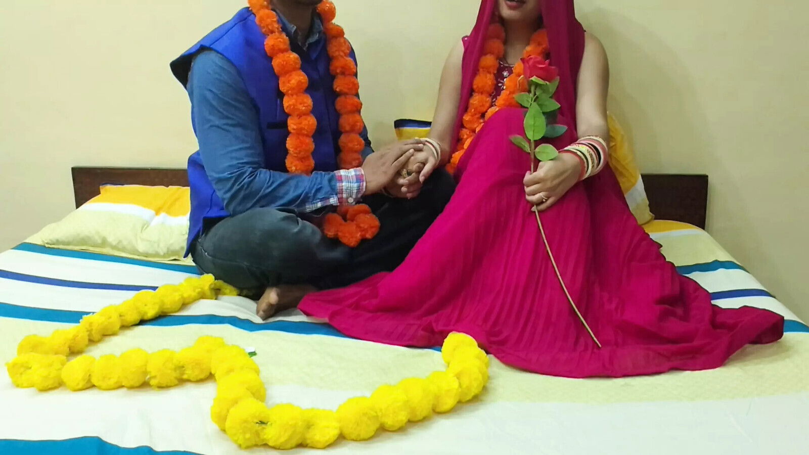 First Night newly married desi beautiful girl with addicted husband