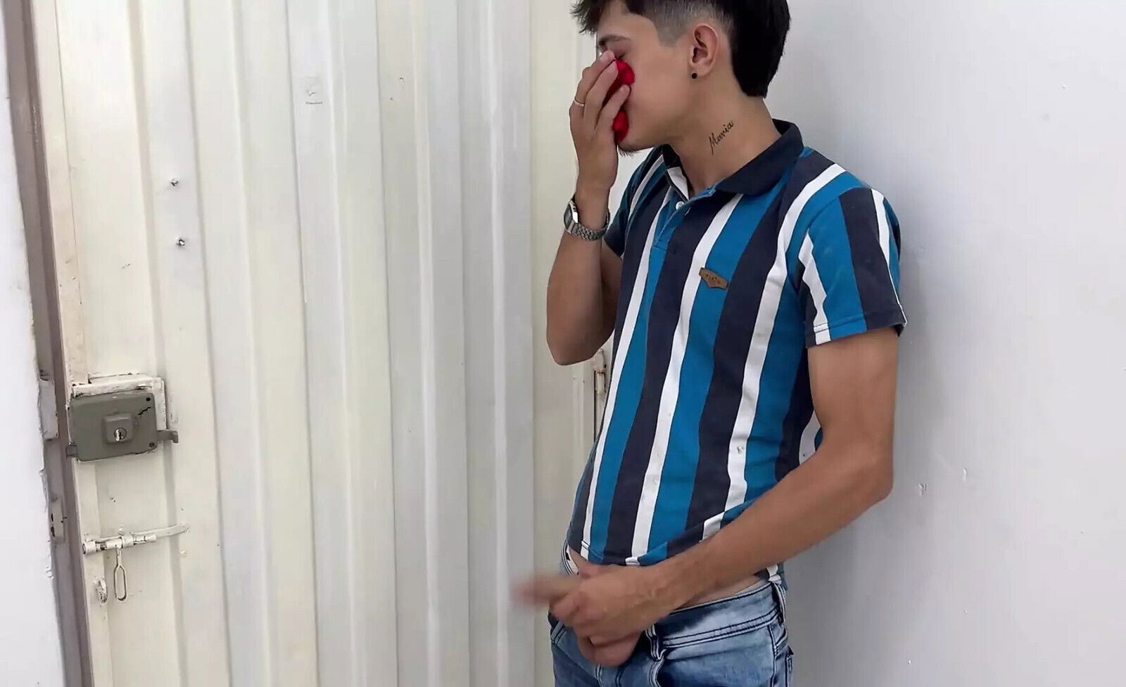 Brian! What doing masturbating smelling pantyhose