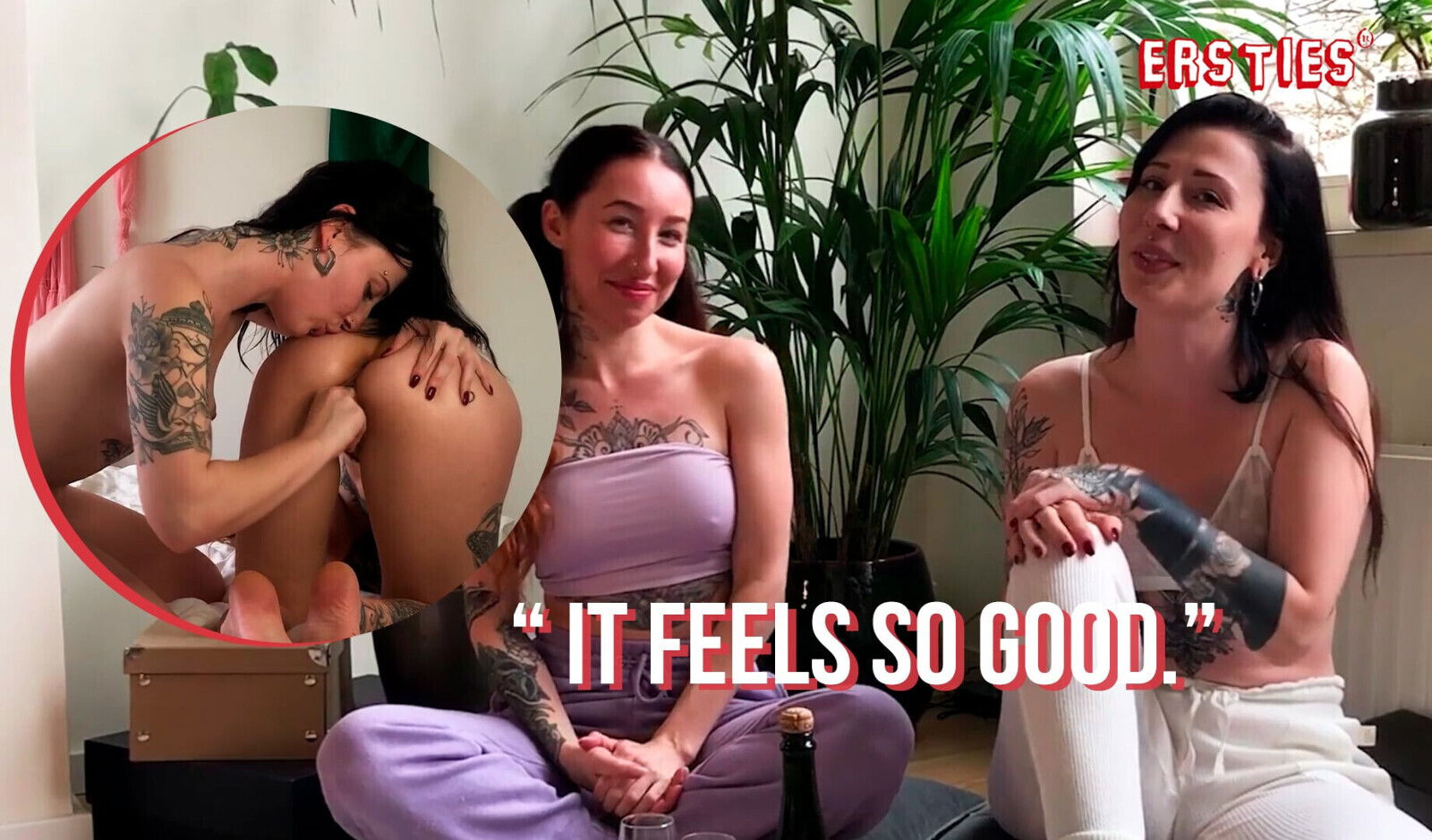 Ersties Sexy Hailey gets penetrated with long glass dildo