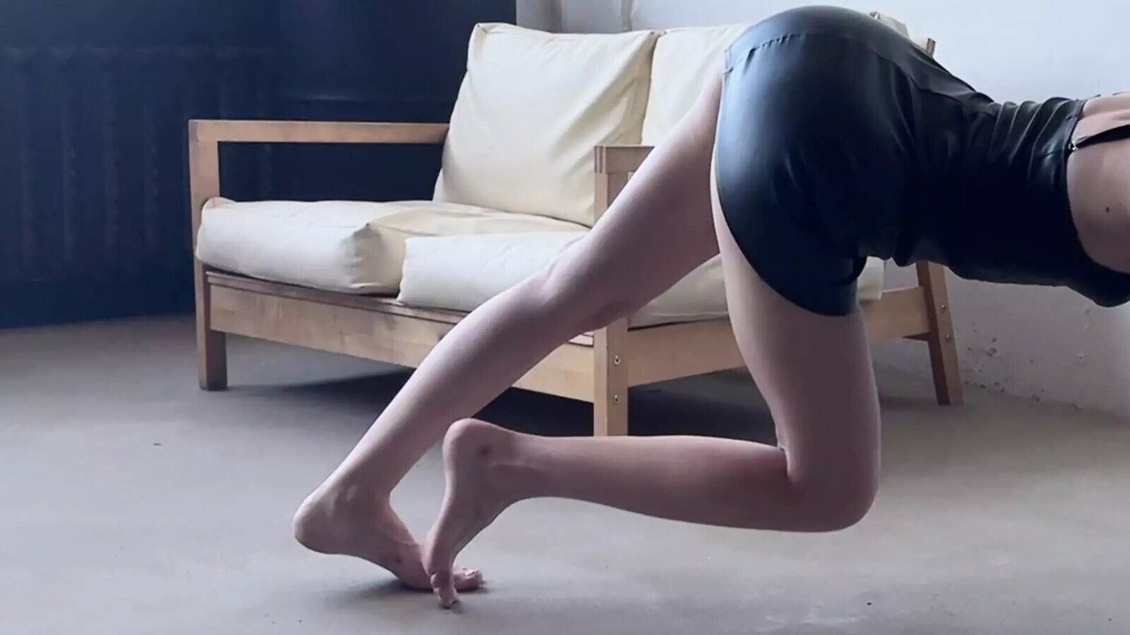 skinny perfect body stretching