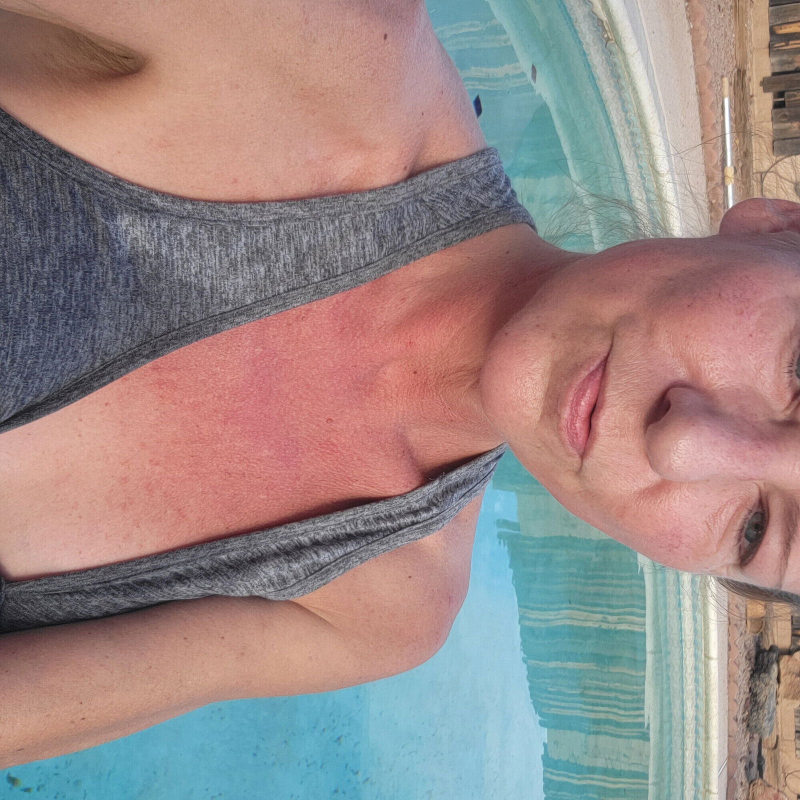 Blasting pussy with garden hose pool