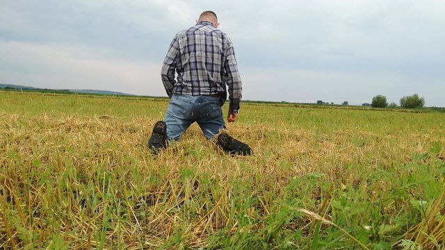pants masturbate while playing straw, then myself wheat stubble