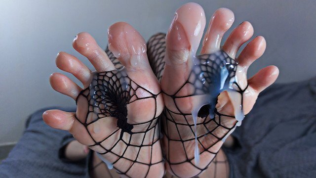 Beautiful feet covered rainy night