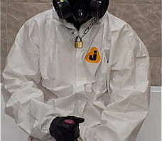 Hazmat uniforms having fun