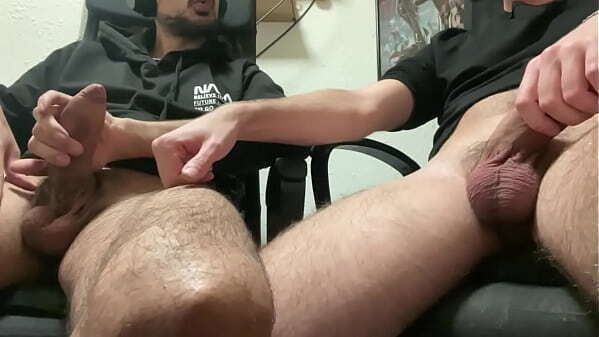 jerking with friend