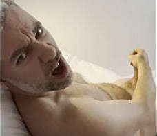 Daddy jerks off and finishes handjob with cumshot