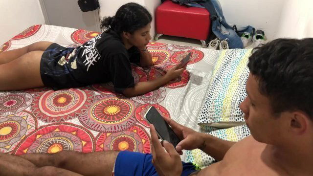 Stepsister slut can't hold back urge asks fuck hard