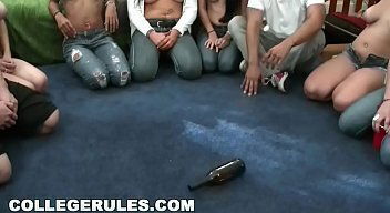 COLLEGE RULES Spin Bottle Campus Orgy With Wild Teens